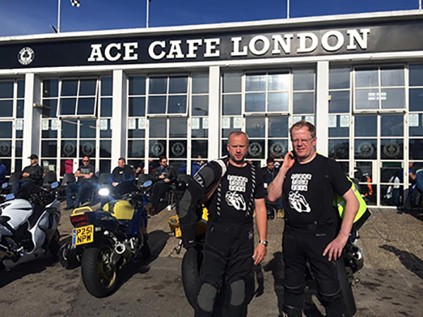 Outside the Ace Cafe